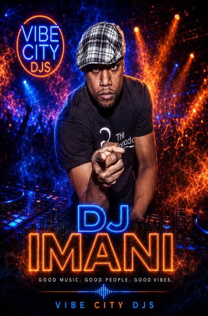 DJ Imani at the decks