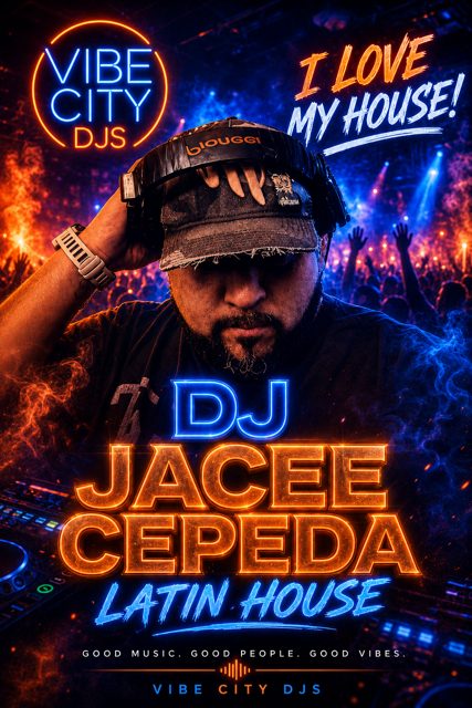 DJ Jacee Cepeda at the decks