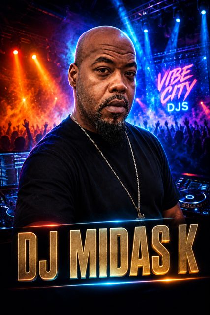 DJ Midas K at the decks