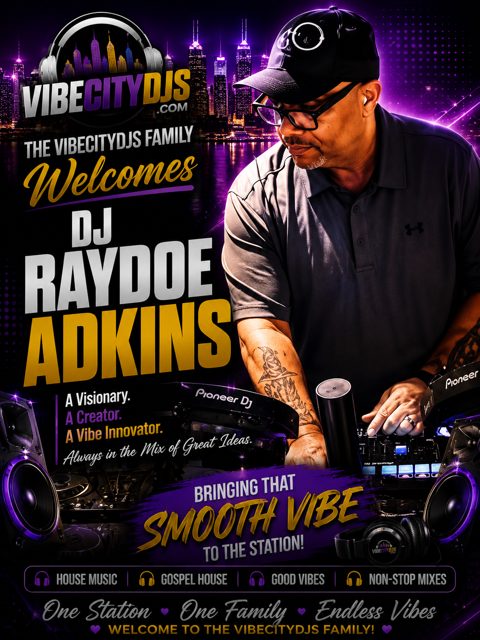DJ Raydo Adkins at the decks